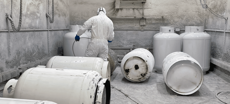 Propane tank refurbishing