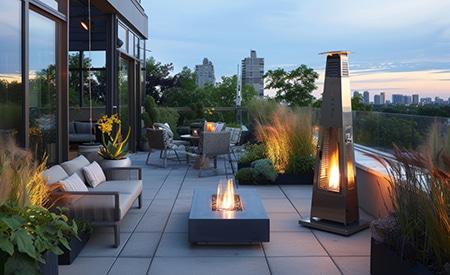 Propane patio heating lamps