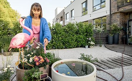 Propane powered water features