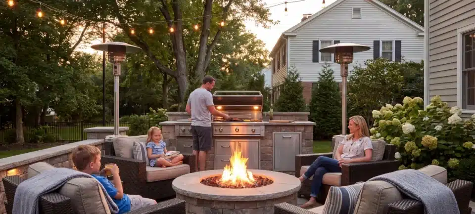 Designing an outdoor living space with propane